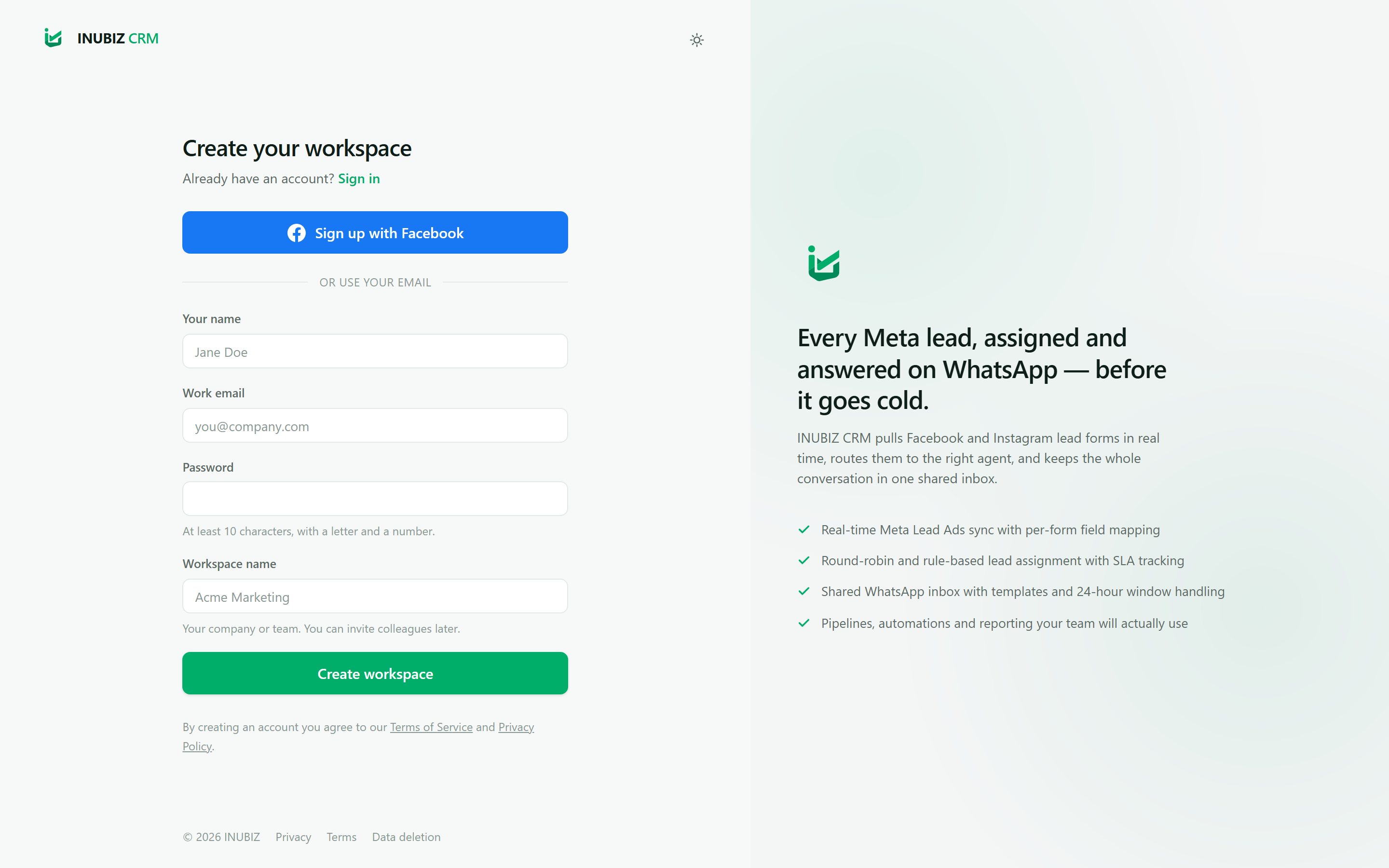 Create your workspace